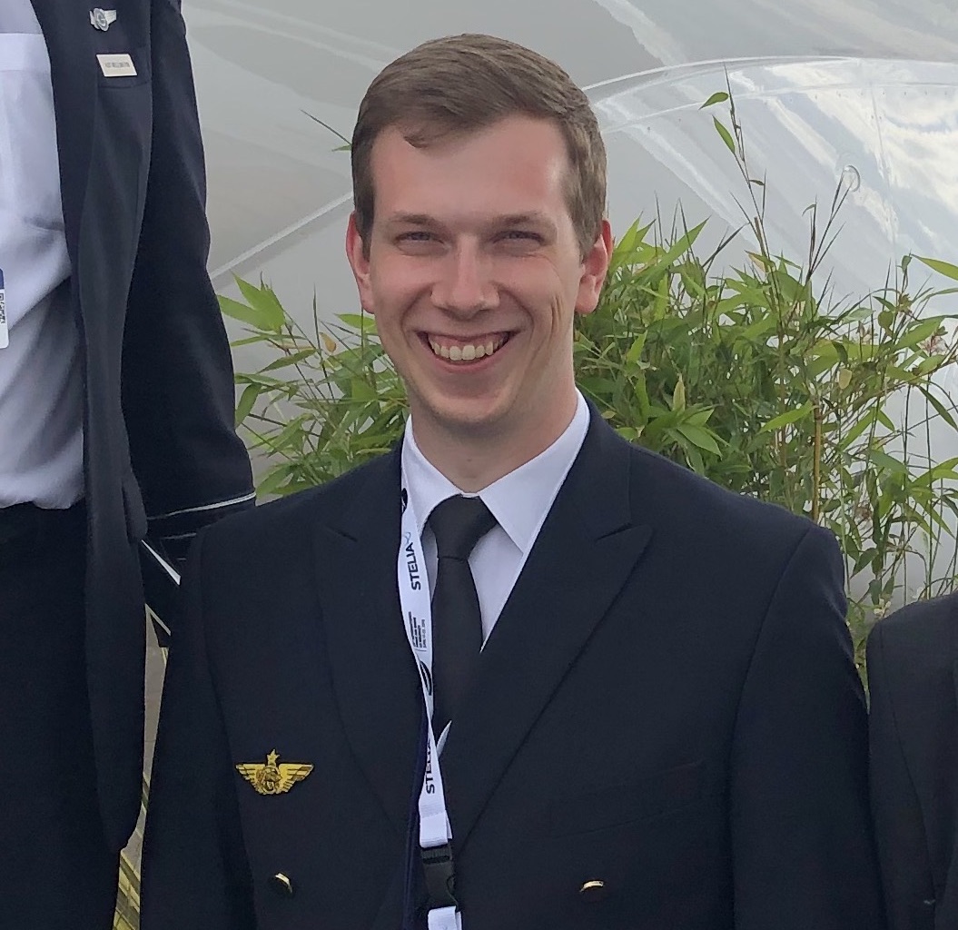 Hugo Clarke-Wing, in uniform, smiling at the camera
